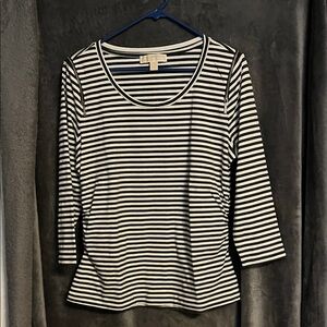 MICHAEL Michael Kors Striped Long Sleeve Tee